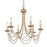 Golden Lighting Serafina 6 Light Chandelier, Golden Aura