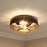 Golden Lighting Ferris 3 Light Flush Mount, Copper Patina