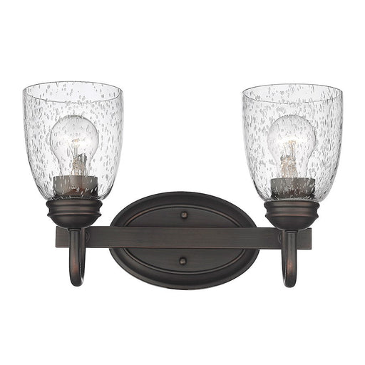 Golden Lighting Parrish 2 Light Bath, Rubbed Bronze/Seeded - 8001-BA2RBZ-SD