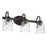 Golden Lighting Parrish 3 Light Bath, Rubbed Bronze/Seeded