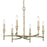 Golden Lighting Cambay 6 Light Chandelier, White Gold - 8207-6WG