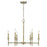 Golden Lighting Cambay 6 Light Chandelier, White Gold