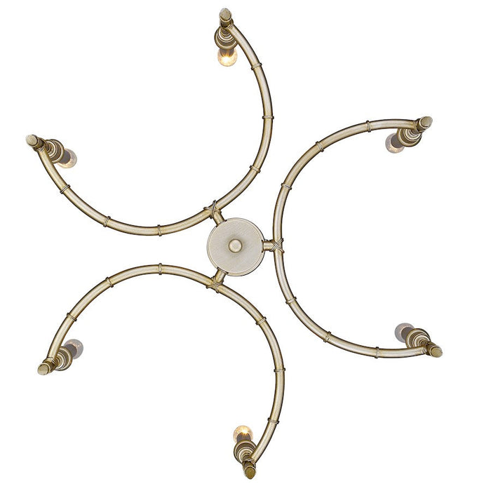 Golden Lighting Cambay 6 Light Chandelier, White Gold