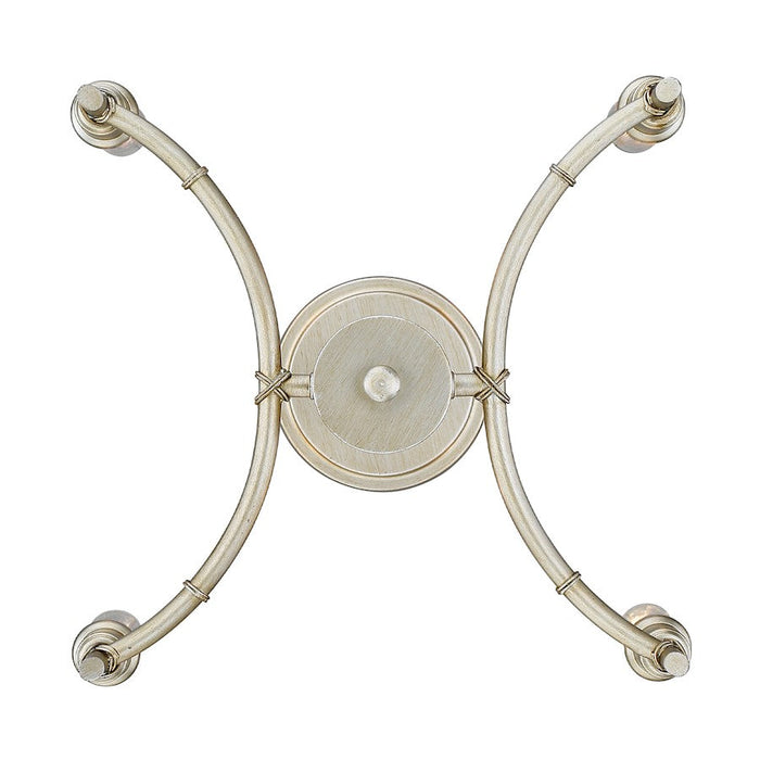 Golden Lighting Cambay 4 Light Semi-Flush Mount, White Gold