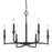 Golden Lighting Ellyn 6 Light Chandelier, Matte Black