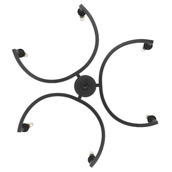 Golden Lighting Ellyn 6 Light Chandelier, Matte Black