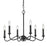 Golden Lighting Tierney 6 Light Chandelier, Matte Black - 8316-6BLK