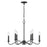 Golden Lighting Tierney 6 Light Chandelier, Matte Black