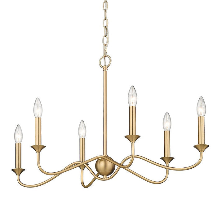 Golden Lighting Tierney 6 Light Pendant, Brushed Bronze