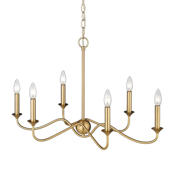 Golden Lighting Tierney 6 Light Pendant, Brushed Bronze