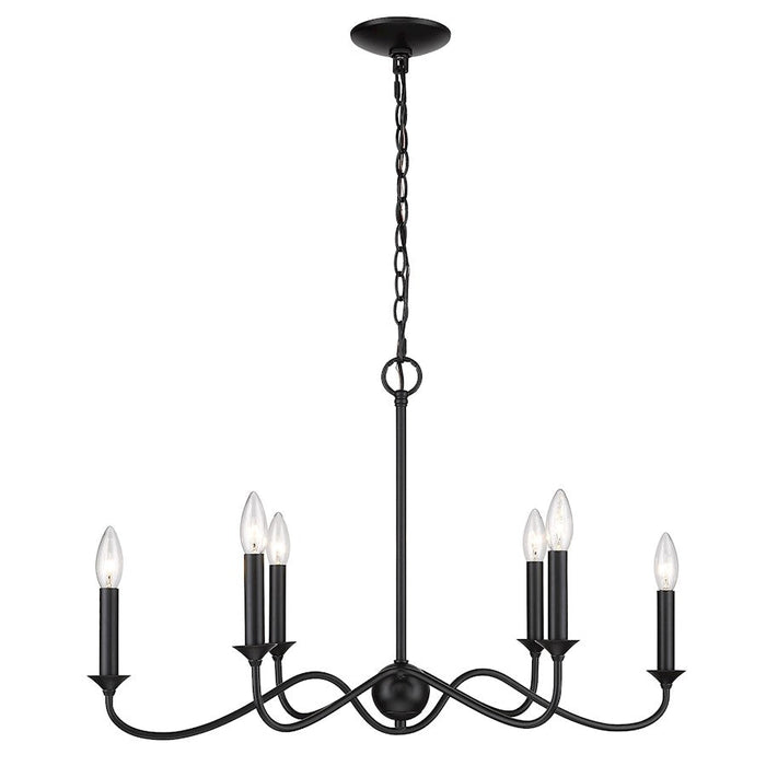 Golden Lighting Tierney Linear Pendant, Matte Black