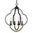 Golden Lighting Flori 4 Light Pendant, BK/Espresso Wood Beads - 8320-4PBLK-EWB