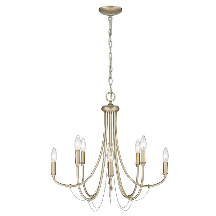 Golden Lighting Kamila 8 Light Chandelier, White Gold