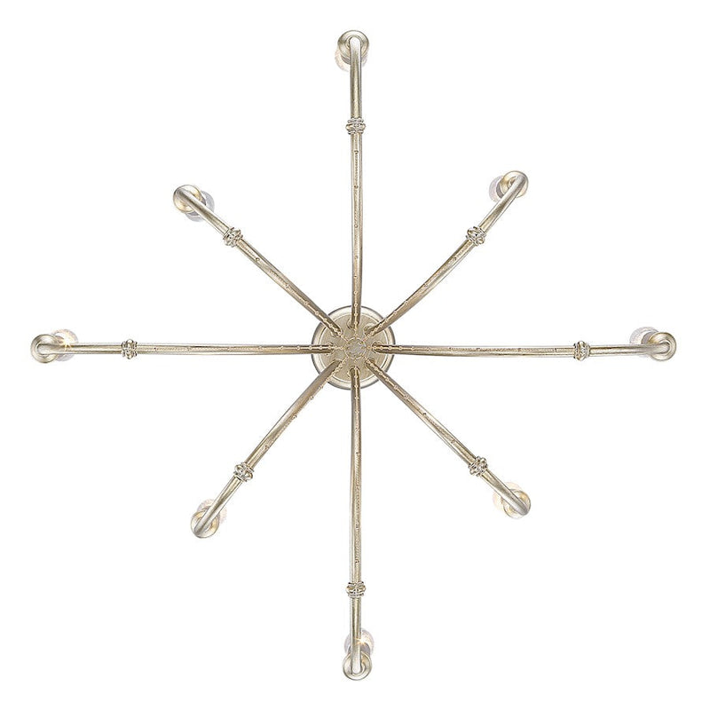 Golden Lighting Kamila 8 Light Chandelier, White Gold