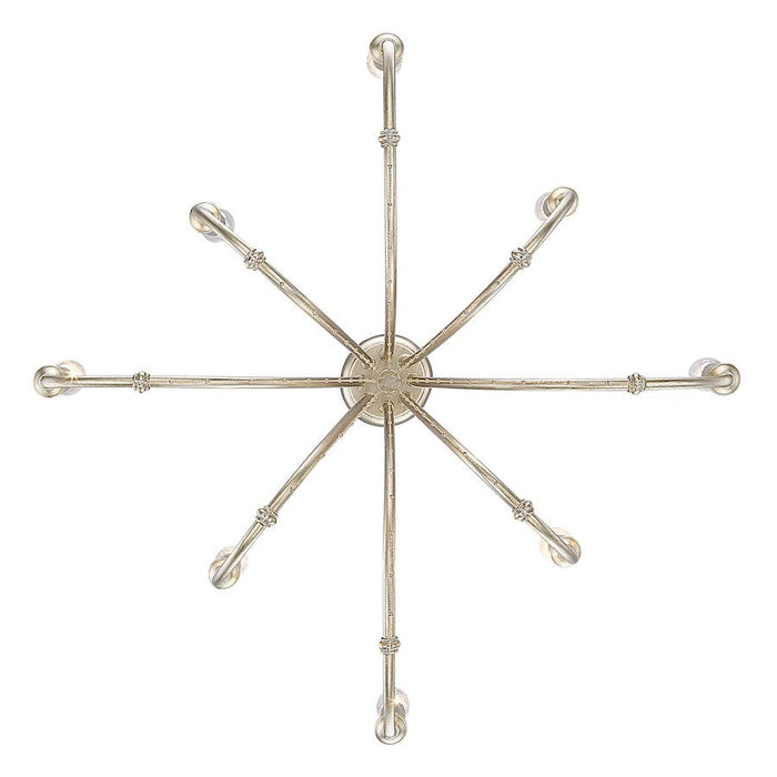 Golden Lighting Kamila 8 Light Chandelier, White Gold