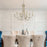 Golden Lighting Kamila 8 Light Chandelier, White Gold