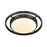Golden Lighting Astra 1 Light Flush Mount, Black/Opal