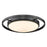 Golden Lighting Astra 1 Light 17" Flush Mount, Black/Opal - 9130-FM17BLK-OP