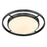 Golden Lighting Astra 1 Light Flush Mount, Black/Opal