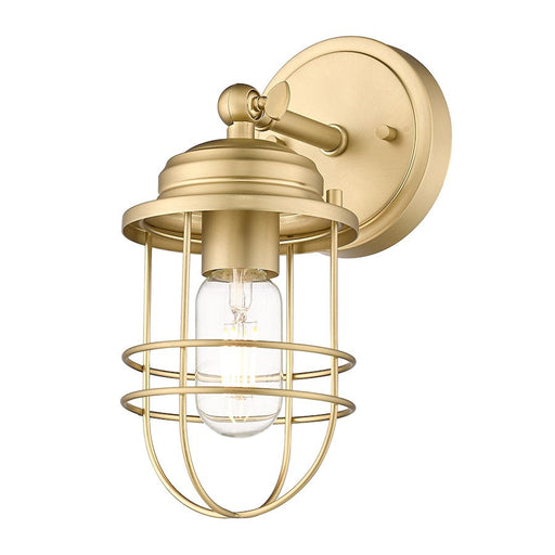 Golden Lighting Seaport 1 Light Wall Sconce, Bronze