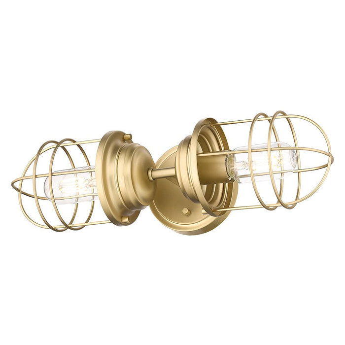 Golden Lighting Seaport 2 Light Wall Sconce, Bronze