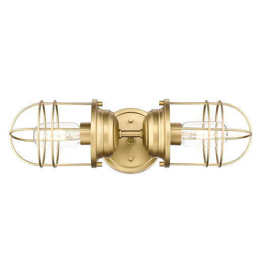 Golden Lighting Seaport 2 Light Wall Sconce, Bronze