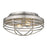 Golden Lighting Seaport 2 Light Flush Mount, Pewter/Pewter Cage - 9808-FMPW