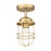 Golden Lighting Seaport 1 Light Semi-Flush Mount, Bronze