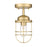 Golden Lighting Seaport 1 Light Semi-Flush Mount, Bronze