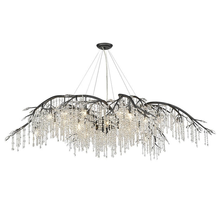 Golden Lighting Autumn Twilight 24 Light Chandelier, Black Iron - 9903-24BI