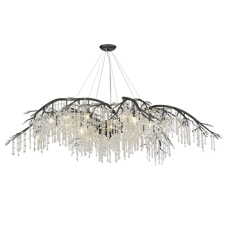 Golden Lighting Autumn Twilight 24 Light Chandelier, Black Iron - 9903-24BI