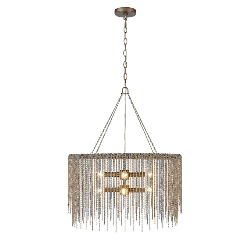 Golden Lighting Cleo 8-Light Chandelier, Rubbed Bronze - 9905-8PRBZ