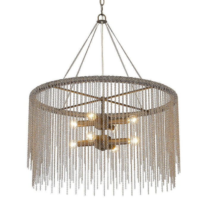 Golden Lighting Cleo 8-Light Chandelier, Rubbed Bronze