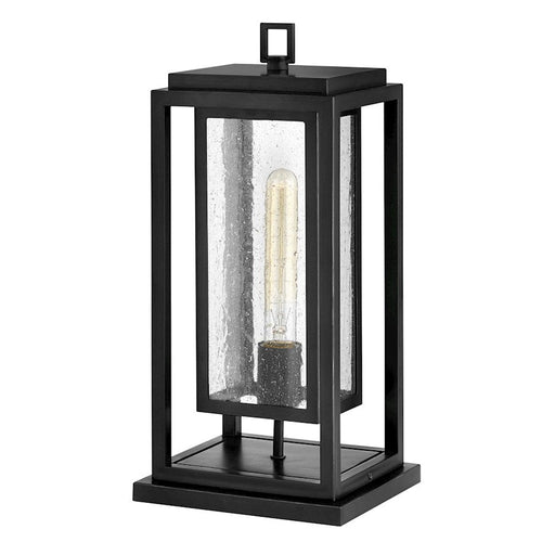 Hinkley Lighting Republic 1 Light Outdoor Pier Mount, Black/Seedy - 1007BK-LV