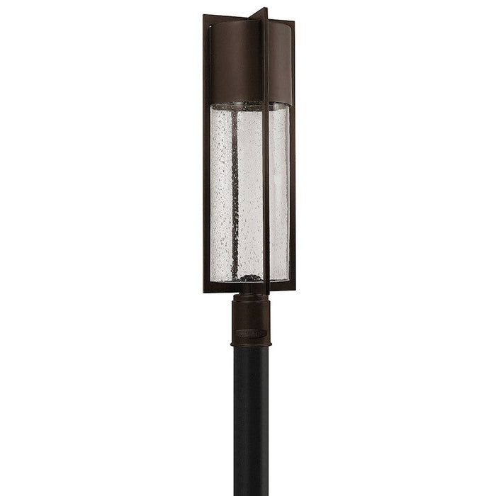 Hinkley Lighting Shelter 1 Light Post Mount, Buckeye Bronze/Seedy - 1321KZ-LV