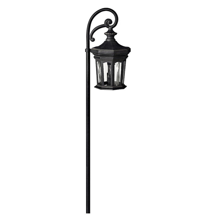 Hinkley Lighting Raley Path Light, Museum Black Water Glass Panels - 1513MB-LL