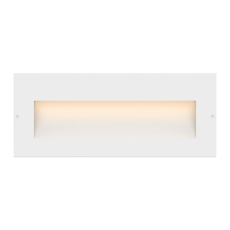 Hinkley Taper 8in 1-Light LED Deck and Patio Light | Outdoor Cast Aluminum Satin White Etched Glass | Step & Stair Lighting | 8 x 3.25 x 1 | Model 1565SW