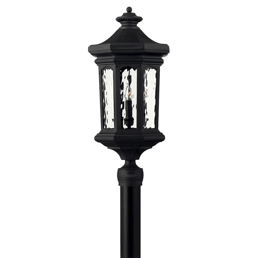 Hinkley Lighting Raley 4 Light Post Mount, Museum Black/Clear Water - 1601MB-LV