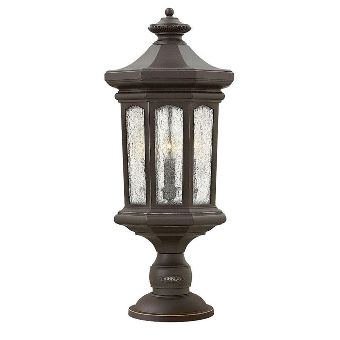 Hinkley Lighting Raley 4 Light Post Mount, Bronze/Seed Glass Panels - 1601OZ-LV