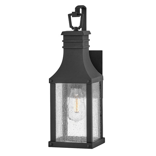 Hinkley Lighting Beacon Hill 1 Light Outdoor SM Wall Mount, Black/Seed - 17460MB