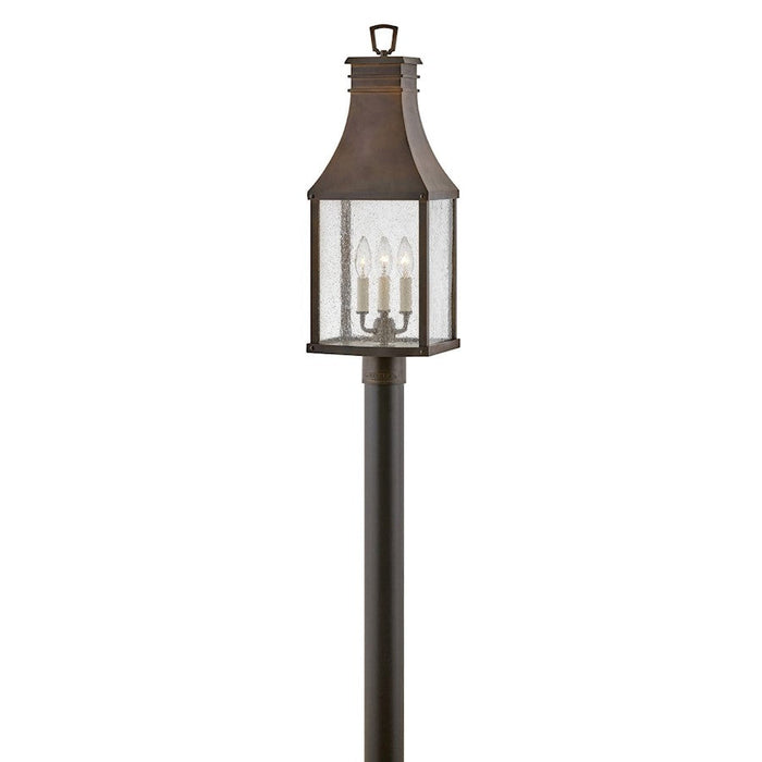 Hinkley Lighting Beacon Hill Outdoor 3-LT Post/Pier, Copper/Clear - 17461BLC