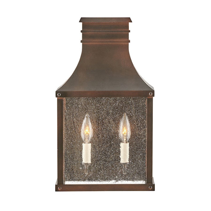 Hinkley Lighting Beacon Hill Outdoor 2 Light Wall, Copper/Clear