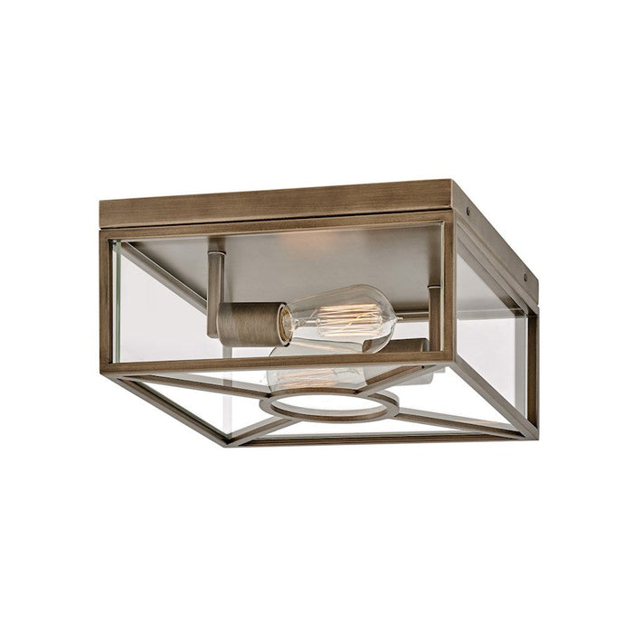 Hinkley Lighting Brixton Outdoor 2-LT Flush Mount, Bronze Mitered - 18373BU