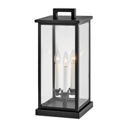 Hinkley Lighting Weymouth 3 Light Outdoor Pier Mount, Black - 20017BK