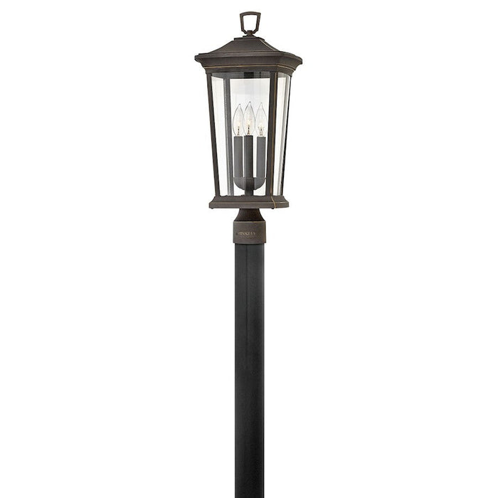 Hinkley Lighting Bromley 3 Light Post Mount, Oil Rubbed Bronze/Clear - 2361OZ-LV