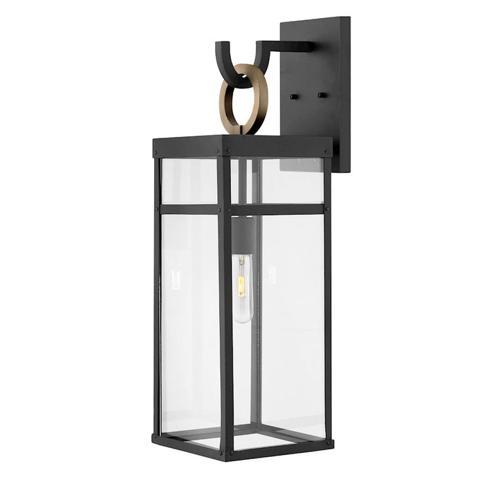 Hinkley Lighting 2805 Porter 1 Light Outdoor LG Sconce, Black - 2805BK-LL