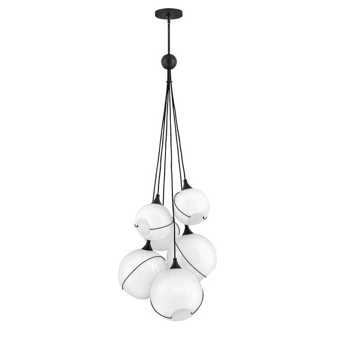 Hinkley Lighting Skye 6 Light Multi Tier Chandelier, Black - 30306BLK-WH