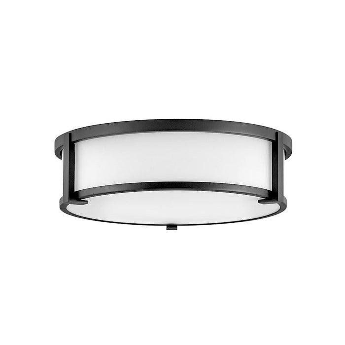 Hinkley Lighting Lowell 3 Light Ceiling Flush Mount, Black - 3243BK