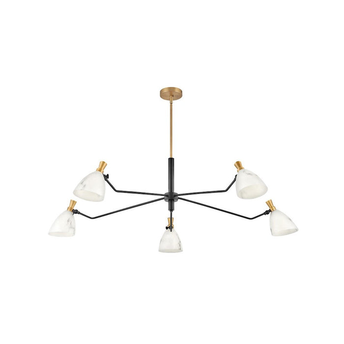 Hinkley Lighting Sinclair 5 Light Single Tier Chandelier, Brass - 33795HB