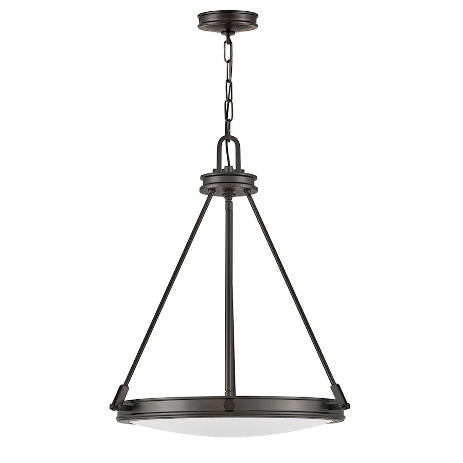 Hinkley Lighting Collier 4 Light MED Foyer Pendant, Black Oxide/Etched - 3384BX